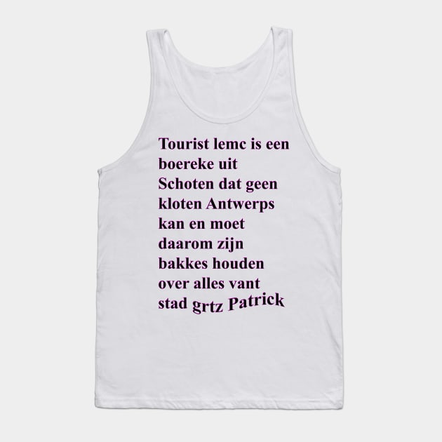 wa ne spast Tank Top by Grtz Patrick